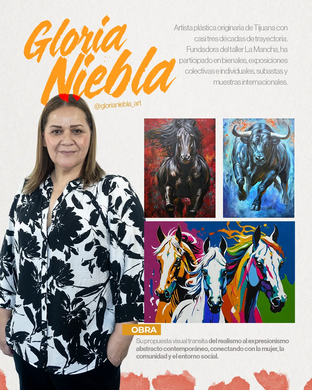 Gloria Niebla, artista participante