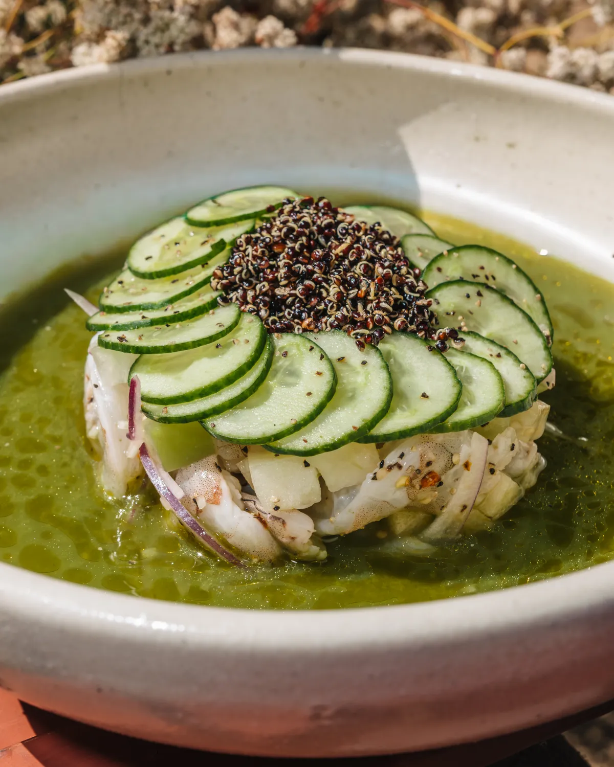 Aguachile verde de camarón